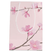 Cherry Blossom - Blush Pink Medium Gift Bag Medium Cadeauzakje (Achterkant)