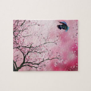 Cherry Blossom bomen & Hummingbird Puzzle Legpuzzel