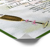 Cherry Blossom Bouquet Wedding Poster (Hoek)