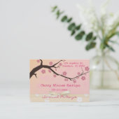 Cherry Blossom Boutique Cartes de visite (Debout devant)