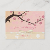 Cherry Blossom Boutique Cartes de visite (Dos)