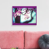 Cherry Blossom Branch Canvas Afdruk (Insitu (Woonkamer))