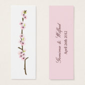 Cherry Blossom Branch Favor Label (wit) Mini Visitekaartjes (Voorkant /achterkant)