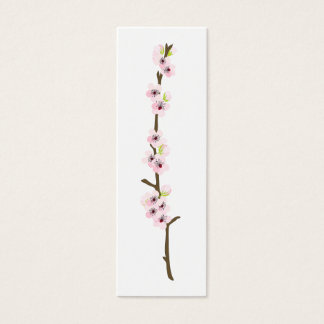 Cherry Blossom Branch Favor Label (wit) Mini Visitekaartjes
