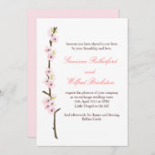 Cherry Blossom Branch Invitation (White) Kaart (Voorkant / Achterkant)