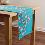 Cherry Blossom Branches Custom Table Runner Korte Tafelloper (Voorbeeld)