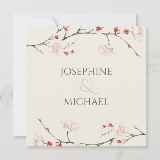 Cherry Blossom Branches Invitation (Dos)