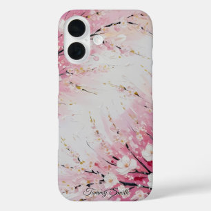Cherry Blossom Breeze Abstract iPhone 16 Hoesje