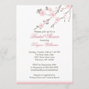 Cherry Blossom Bridal Shower Uitnodiging