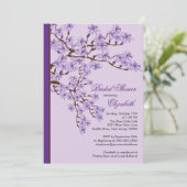 Cherry Blossom Bridal Shower Uitnodiging (Staand voorkant)