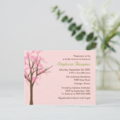 Cherry Blossom Bridal Shower Uitnodiging Briefkaart (Staand voorkant)
