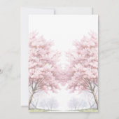 Cherry Blossom Bridal Tea Waterverf Kaart (Achterkant)