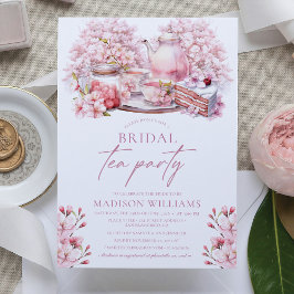 Cherry Blossom Bridal Tea Waterverf Kaart