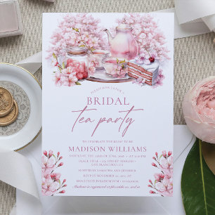 Cherry Blossom Bridal Tea Waterverf Kaart