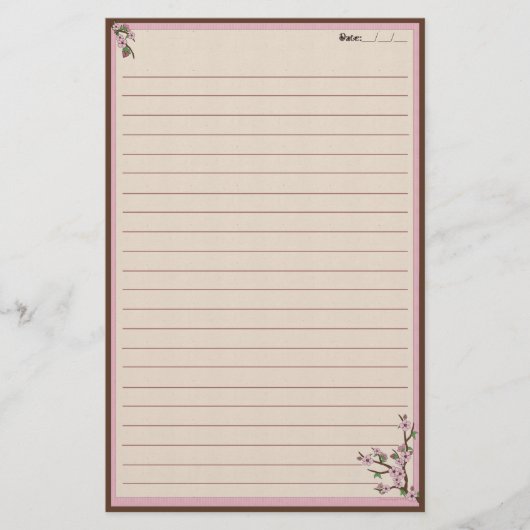 Cherry Blossom Briefpapier (Voorkant)