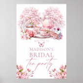 Cherry Blossom Bruids Thee Douche Poster (Voorkant)