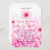 Cherry blossom bruiloft kaart (Voorkant / Achterkant)