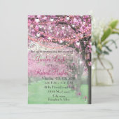 Cherry blossom bruiloft kaart (Staand voorkant)