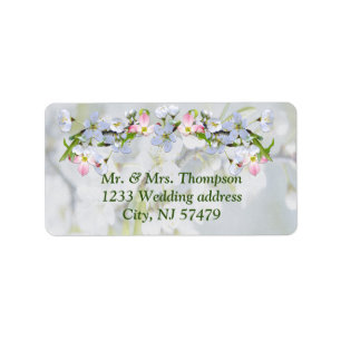 Cherry Blossom bruiloft Labels