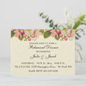  Cherry Blossom Bruiloft repetitie diner Kaart (Staand voorkant)