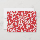 Cherry Blossom Bruiloft RSVP (Achterkant)