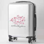 Cherry Blossom Business Name Script Car Decal Sticker (Koffer)