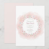 Cherry Blossom Butterfly Baby shower Uitnodiging (Voorkant / Achterkant)