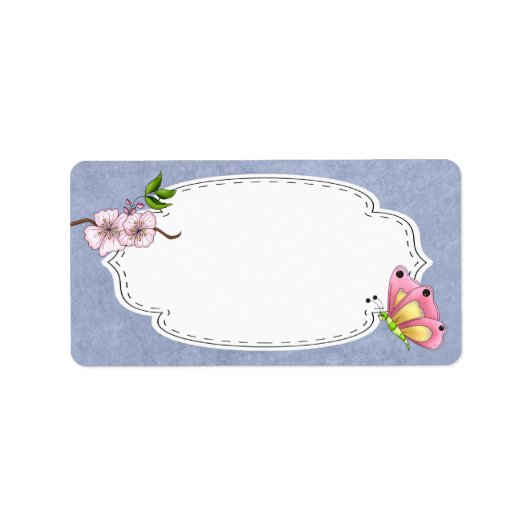 Cherry Blossom Butterfly Label (Voorkant)