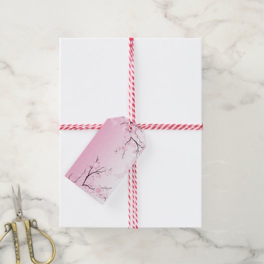 Cherry Blossom Cadeaulabel (Met Touw)