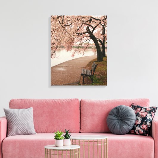 Cherry Blossom Canvas (Insitu (Woonkamer))