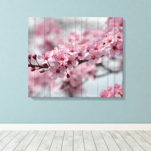 Cherry Blossom Canvas Afdruk (Insitu (Houten vloer))