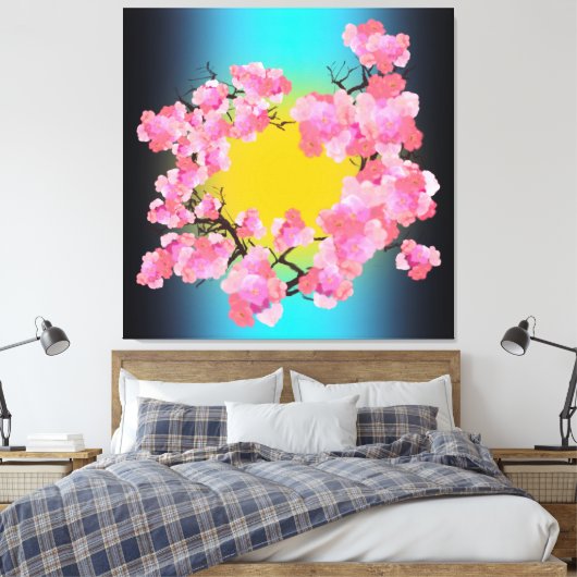 Cherry Blossom Canvas Print (Insitu (Slaapkamer))
