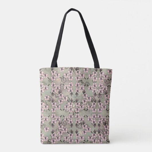 Cherry Blossom Canvas tas (Achterkant)