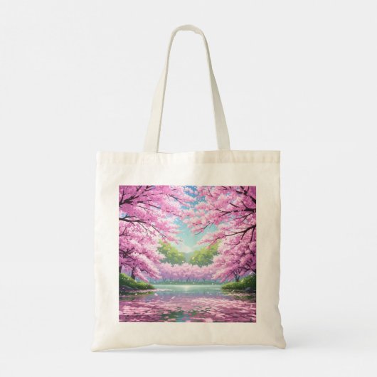 Cherry Blossom Canvas tas (Achterkant)