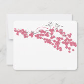 Cherry Blossom Chickadee Wedding RSVP Kaartje (Achterkant)