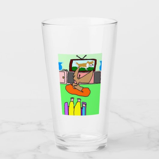 Cherry Blossom Chihuahua Watision Glas (Voorkant)