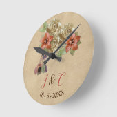 Cherry Blossom Clock Ronde Klok (Hoek)
