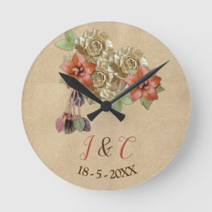 Cherry Blossom Clock Ronde Klok