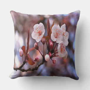 Cherry Blossom Cluster met roze en blauw Kussen