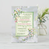 Cherry Blossom Confirmation Kaart (Staand voorkant)