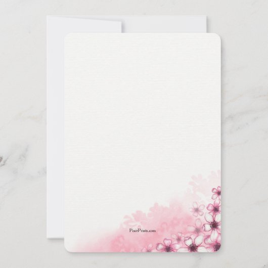 Cherry Blossom Corner Invitation (Dos)