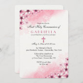 Cherry Blossom Corner Invitation Kaart (Voorkant / Achterkant)