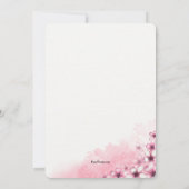 Cherry Blossom Corner Invitation Kaart (Achterkant)