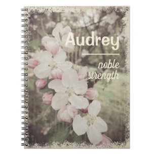  Cherry Blossom Custom Name with Betekenis Notitieboek