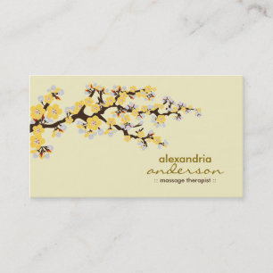 Cherry Blossom Custom Visitekaartjes (geel)