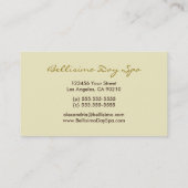 Cherry Blossom Custom Visitekaartjes (geel) (Achterkant)