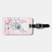 Cherry Blossom Cute Owl Bagagelabel (Voorkant horizontaal)