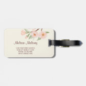 Cherry Blossom Cute Owl Bagagelabel (Achterkant horizontaal)