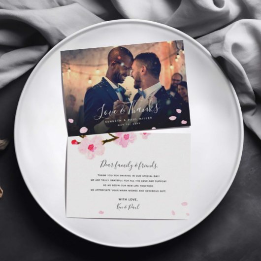 Cherry Blossom dank u fotokaart Bedankkaart