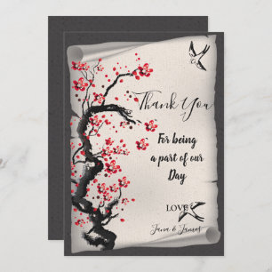  Cherry Blossom dank u Kaart